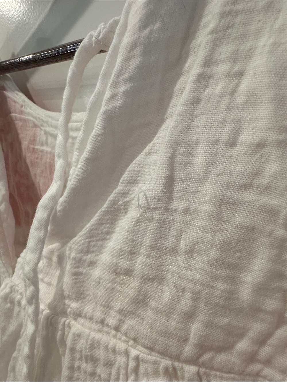 Old Navy White Midi Dress with Red Floral Embroidery - Picture 4 of 5
